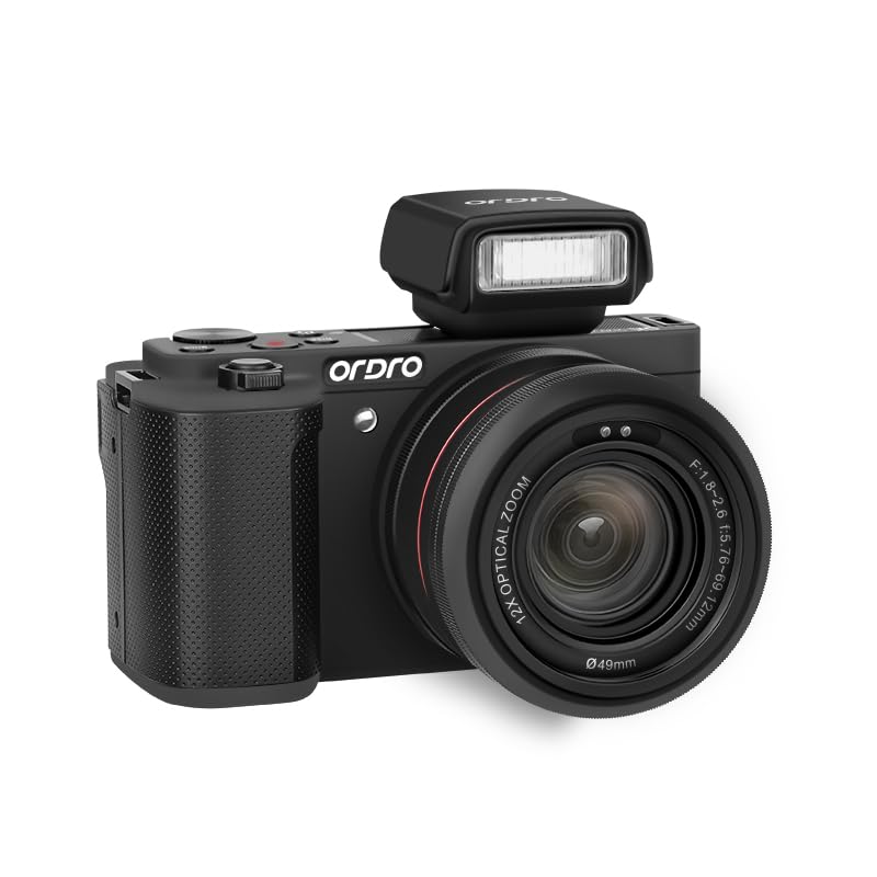 Mirrorless Camera with 16-80 mm 5X Optical Zoom Lens, 3.2 Inch Flip Screen, 4K 30fps Video Camera X1055