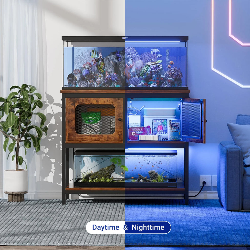 40-50 Gallon Metal Aquarium Stand with Cabinet S7731