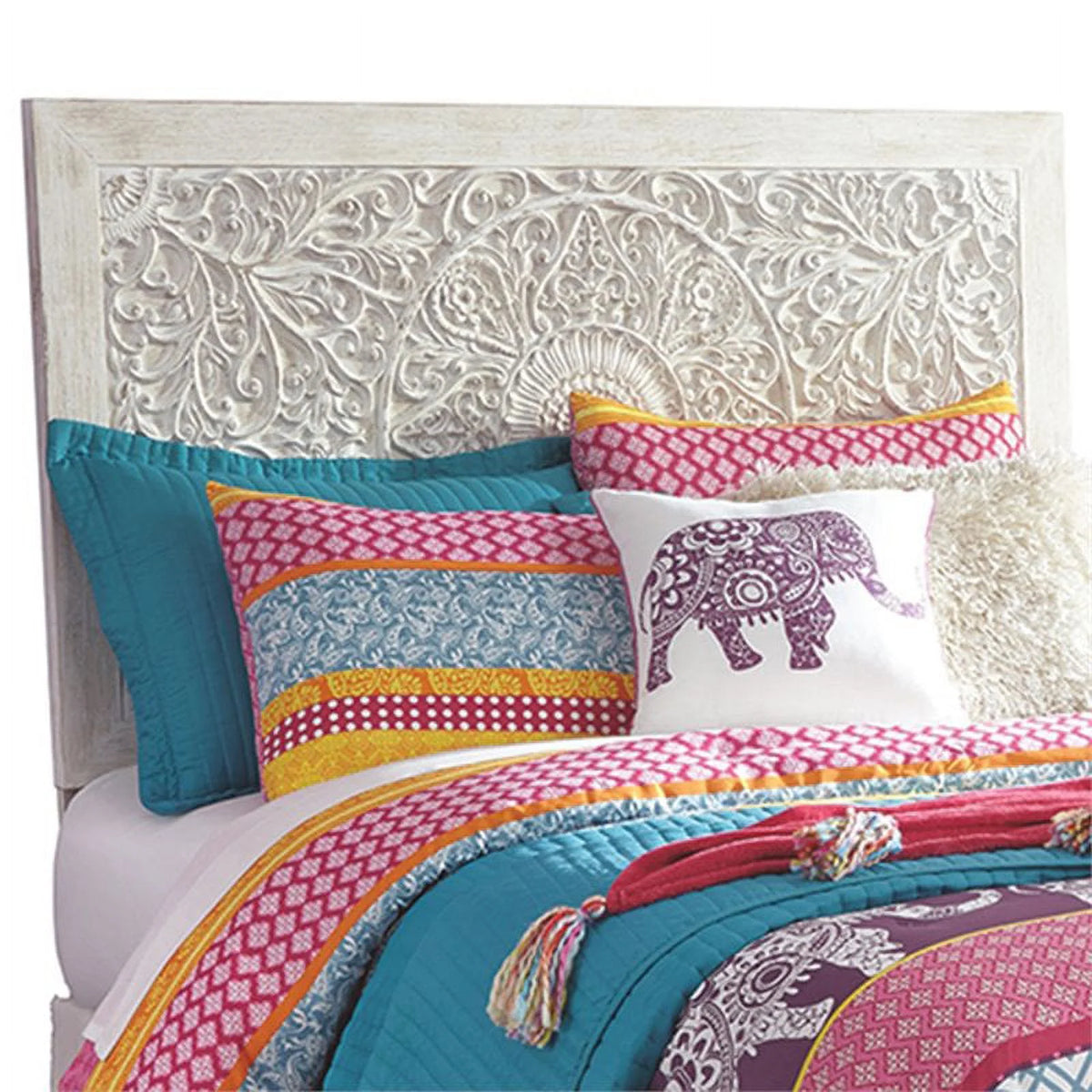 White Full Panel Headboard U1833