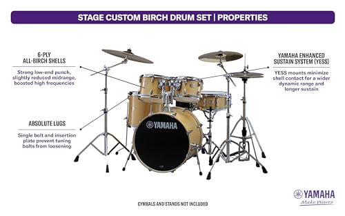 5pc Shell Pack with 20" Kick 14" Snare Drum in Honey Amber S5108