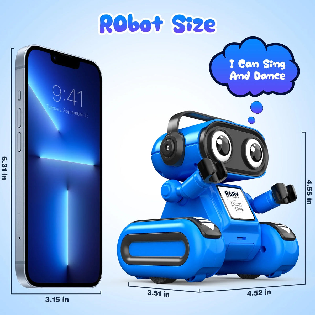 Remote Control Robot Toys with Dance Moves and Music Z227