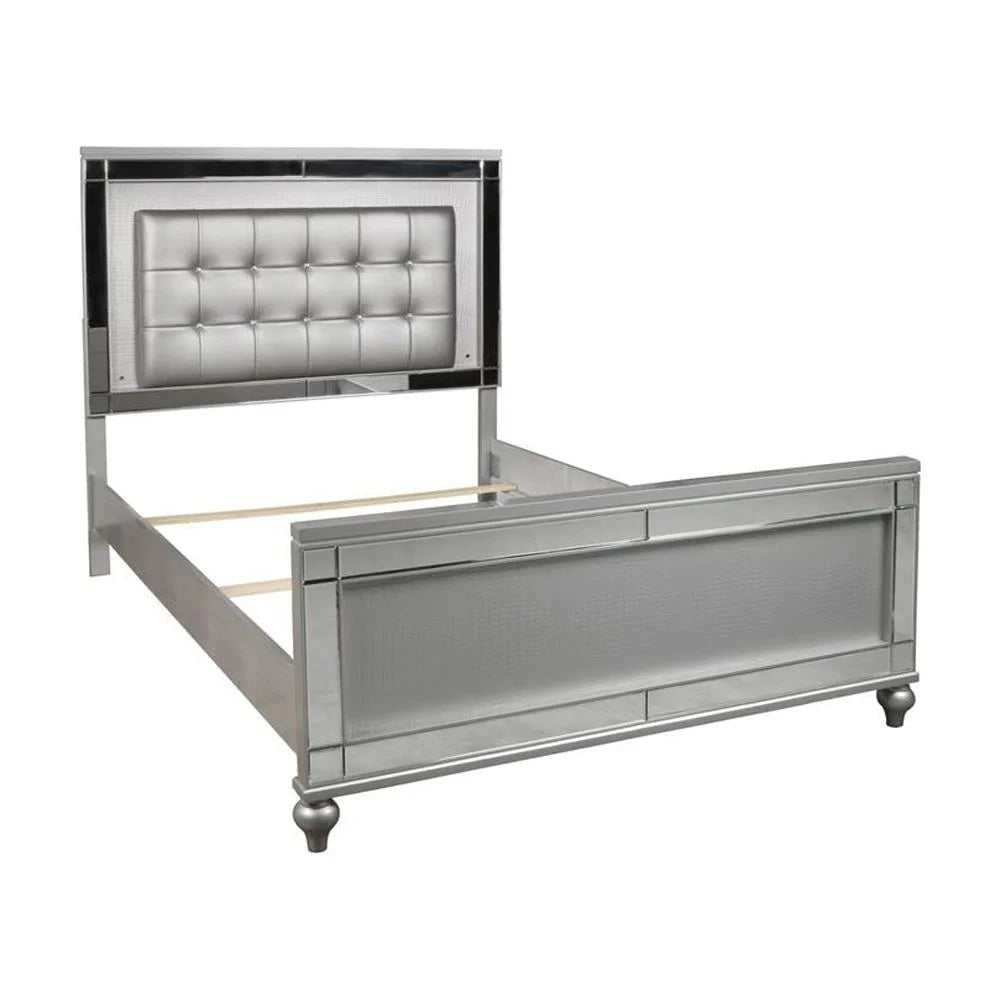 Solid Wood King Size Lighted Bed T796