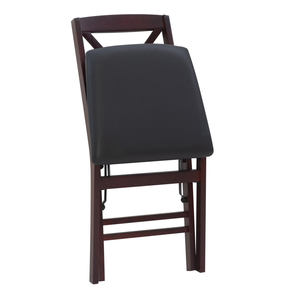 Folding Chair Set of 2 Dark Brown G457