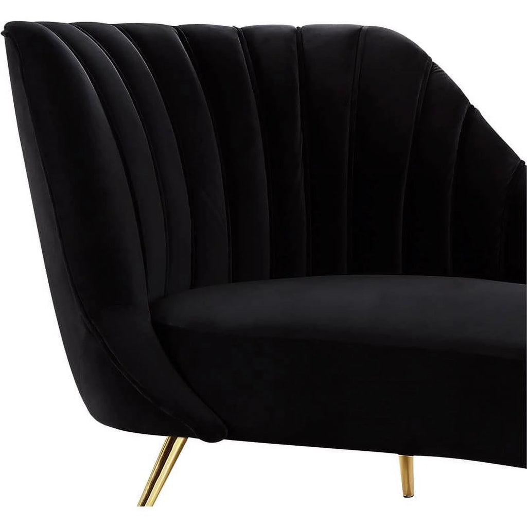 3-Piece Velvet Accent Chair Chaise & Loveseat D344742