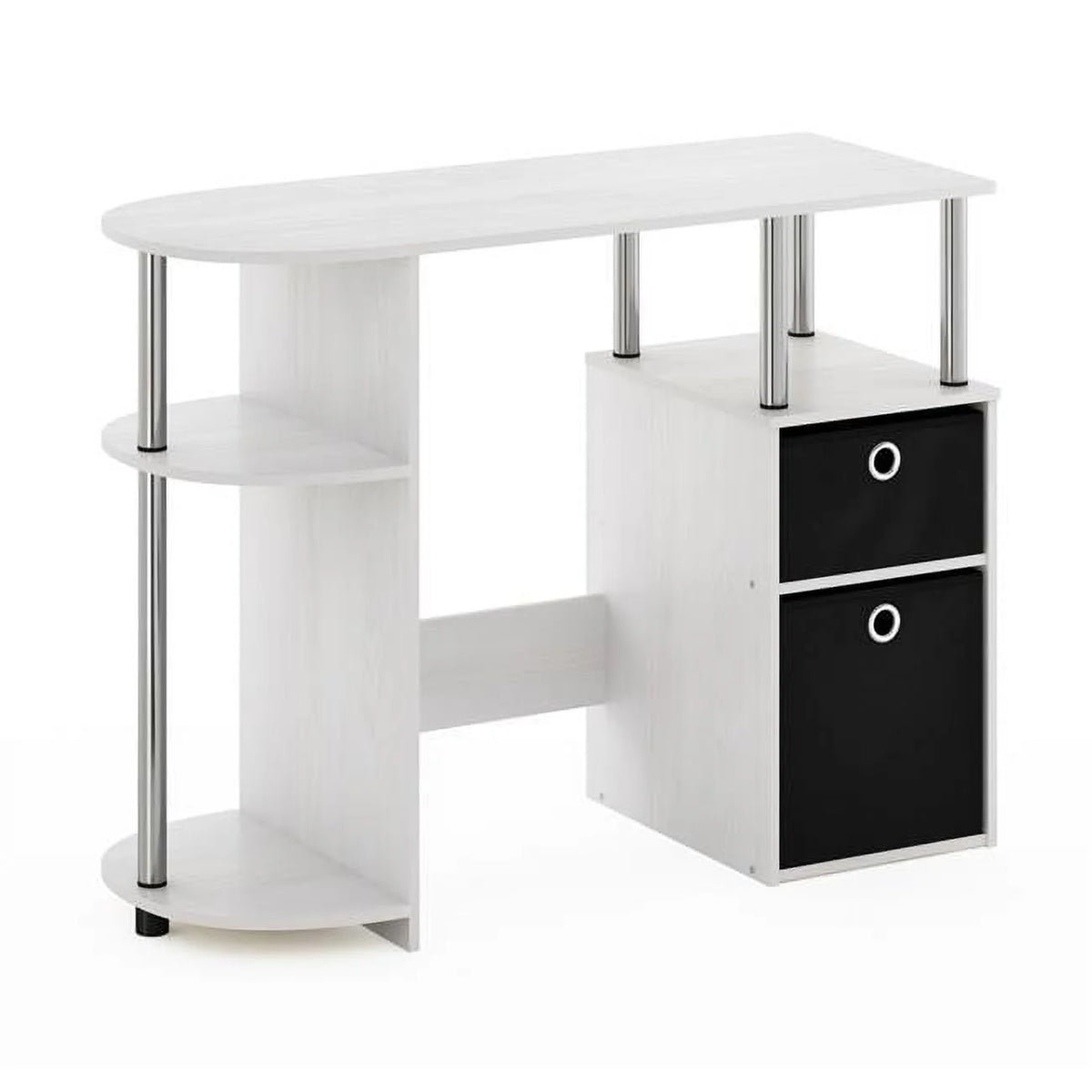 Simplistic Computer Study Desk with Bin Drawers I912