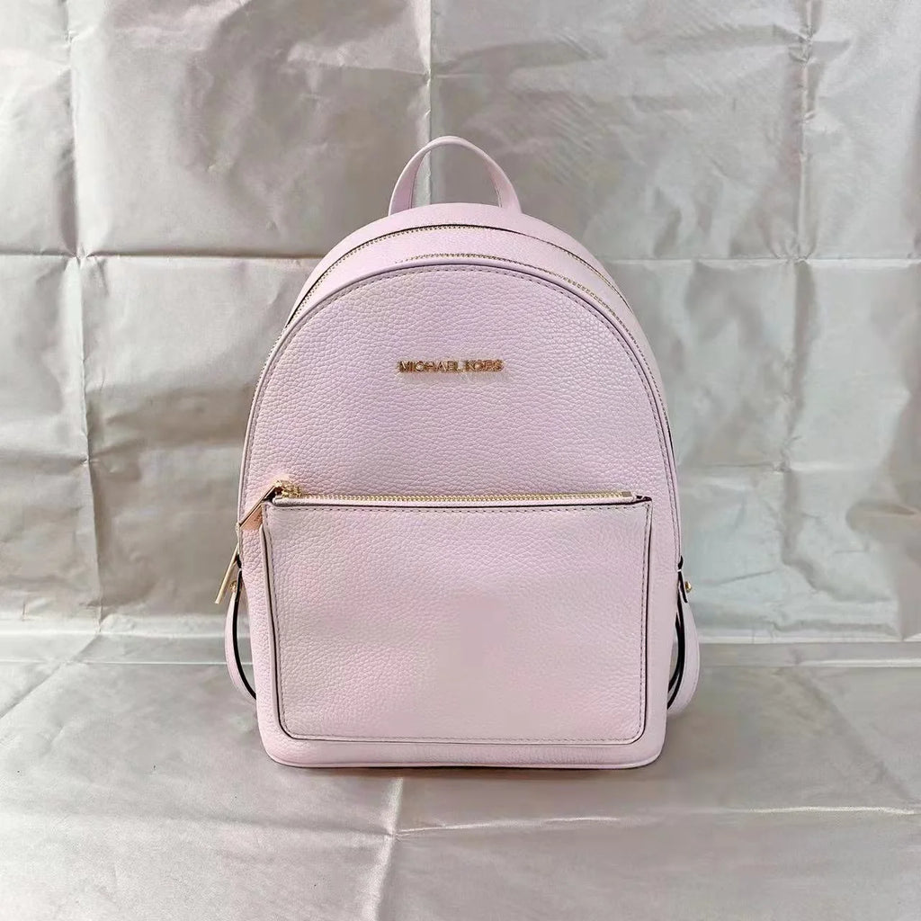 Powder Blush Pink Pebbled Leather Backpack O2360