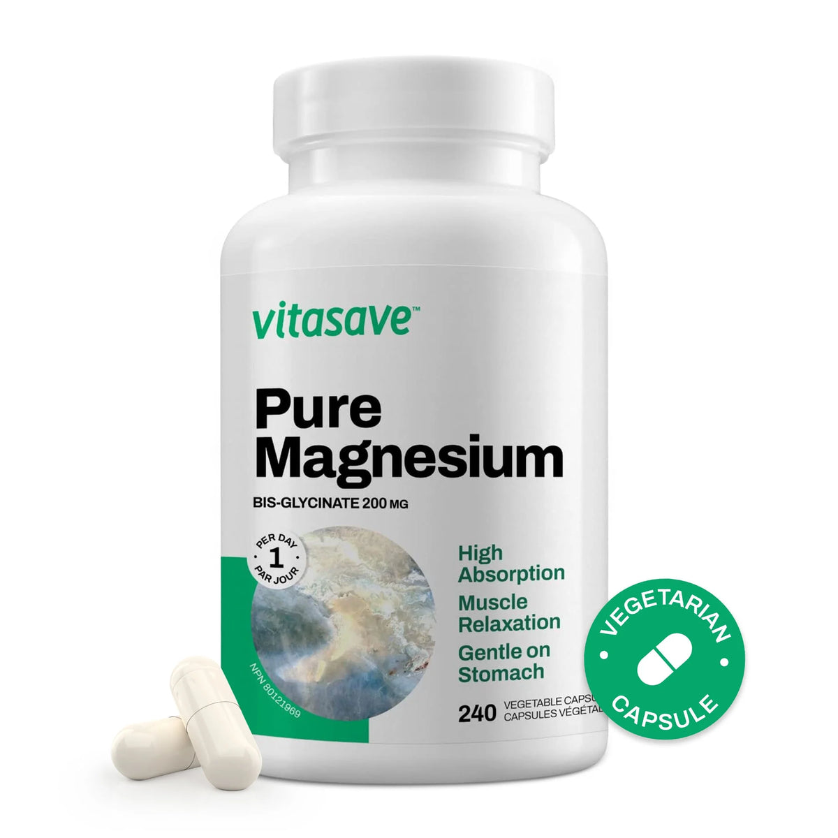 Magnesium Bisglycinate Capsules 240 Counts J3004