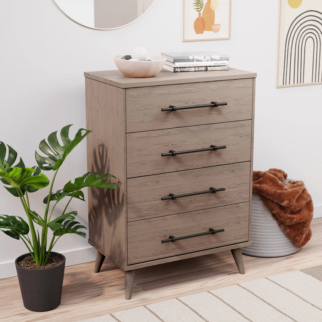 4 Drawer Wood Dresser B1103