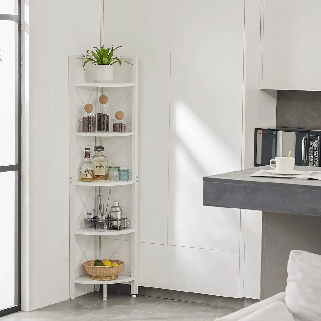5-Tier Black Corner Shelf Stand I555820