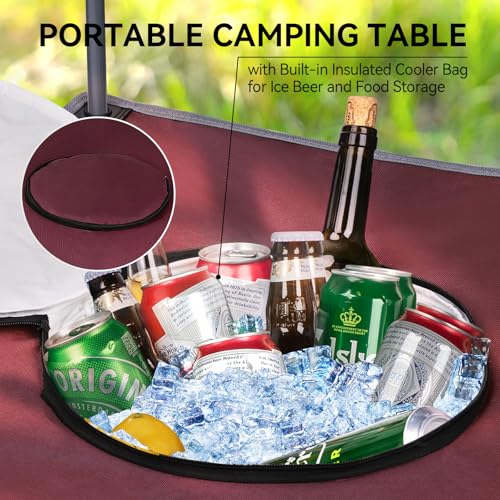 Portable Folding Camping Table with 4 Cup Holders G816