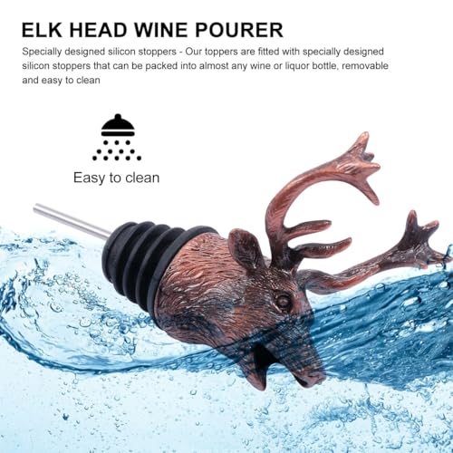 Vintage Deer Head Wine Bottle Stopper L49256