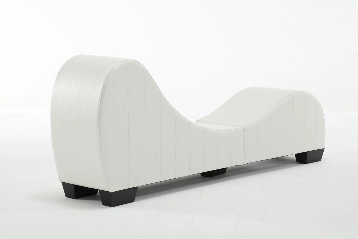 Faux Leather Curved Chaise Lounge W30511