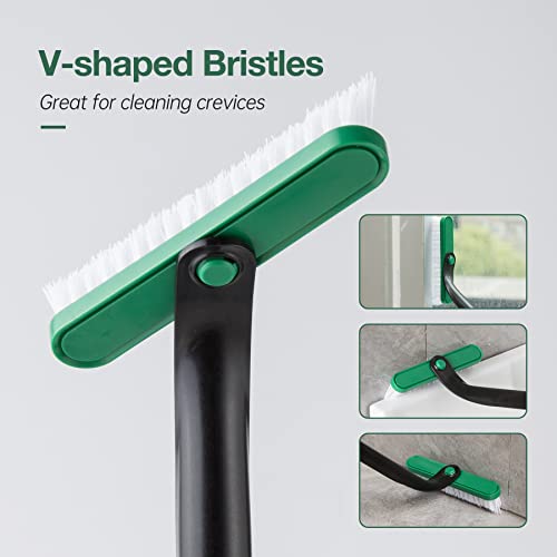 3-in-1 Tub & Tile Scrub Brush Combo with Long Handle J995