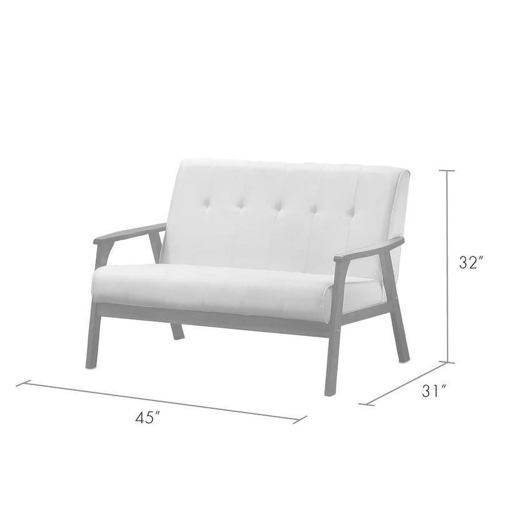 Grey Mid Century Wood 4pc Living Room Set F597141