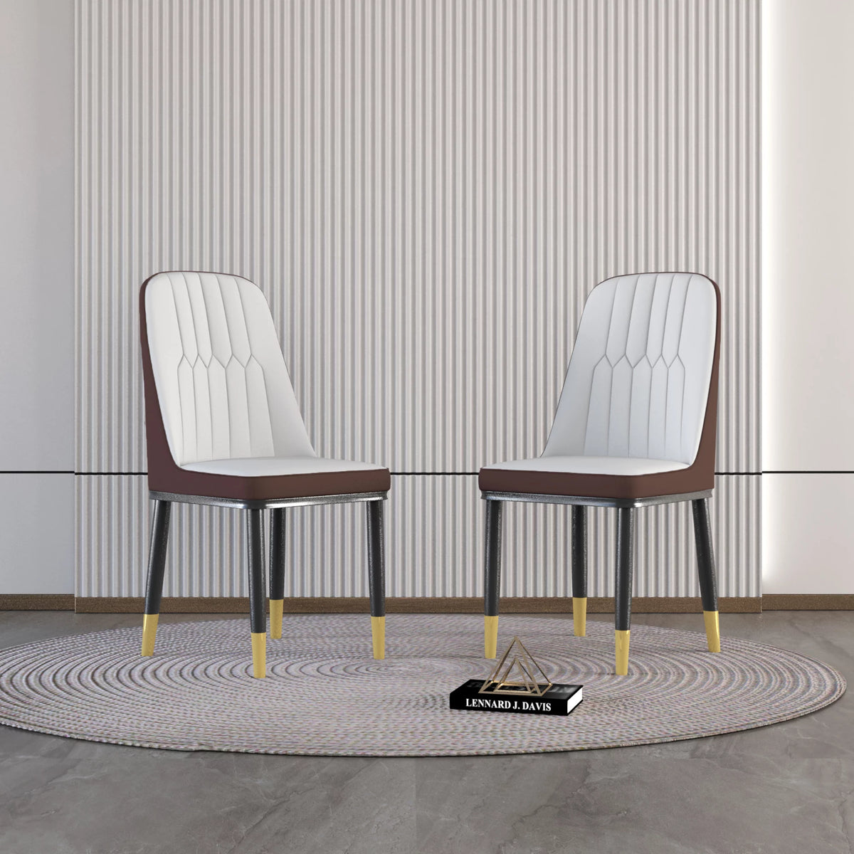 Faux Leather Dining Chairs Set of 2 Gray K712399