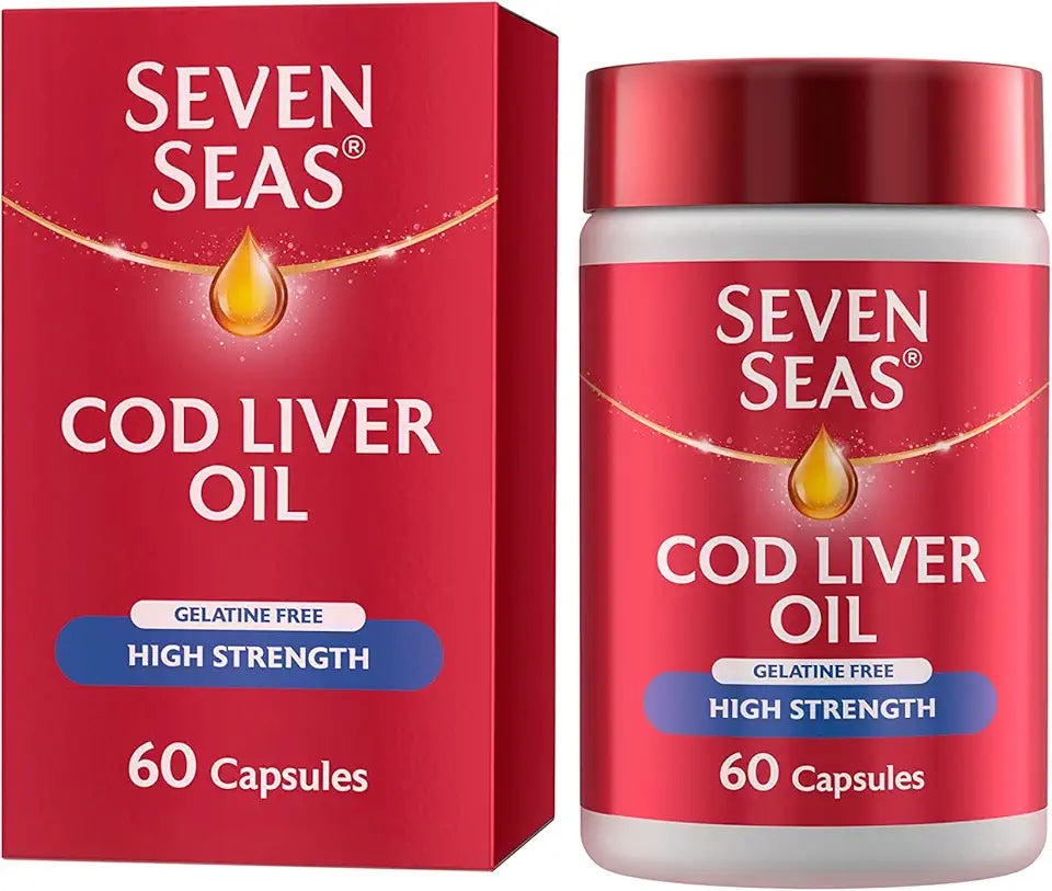 Cod Liver Oil with Omega 3 Vitamins D & E 120 Capsules L365
