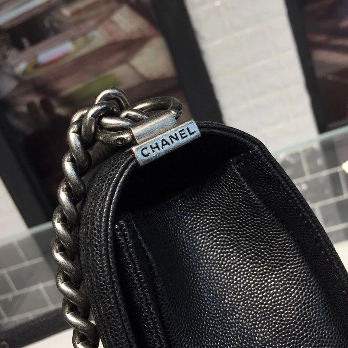 Black Shoulder And Crossbody Handbag S8134
