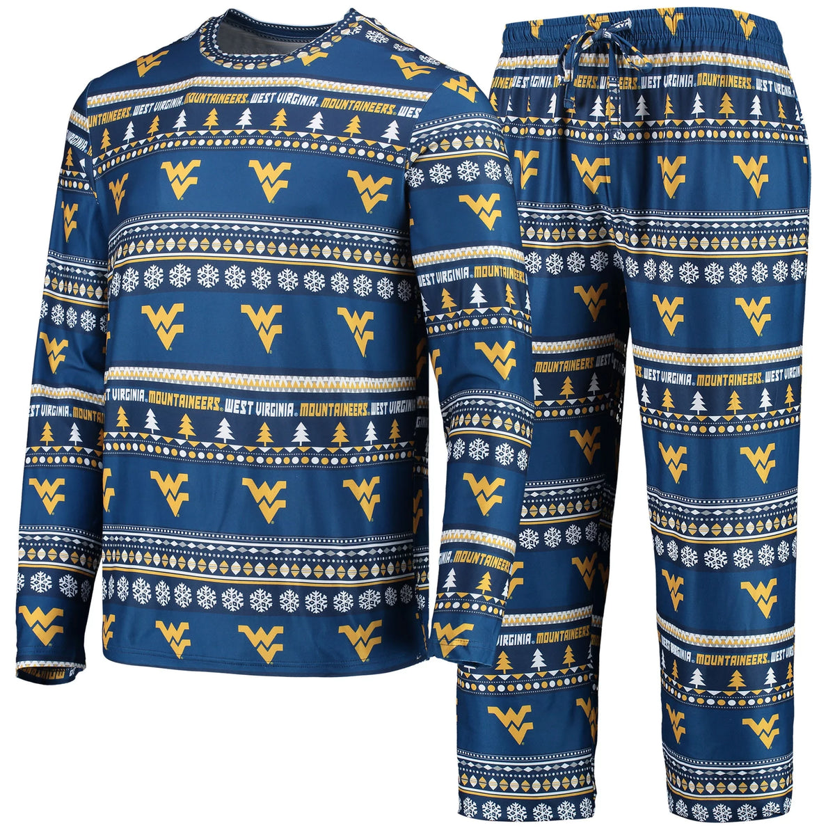 Navy Long Sleeve T-Shirt and Pants Sleep Set I496978