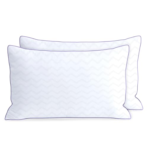 King Size Set of 2 Down Alternative Microfiber Bed Pillows Z279759