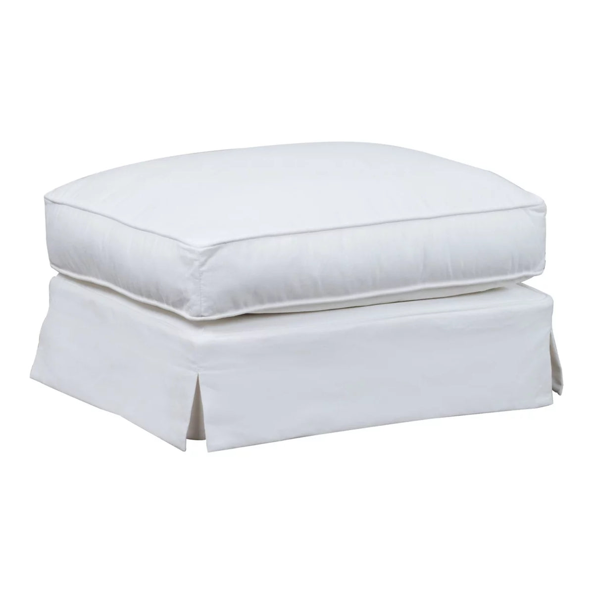 White Upholstered Ottoman O682