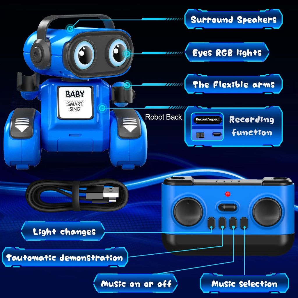 Remote Control Robot Toys with Dance Moves and Music Z227