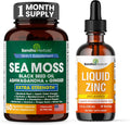 Sea Moss Capsules & Liquid Zinc Ionic Drops Supplement 4 fl oz D60094