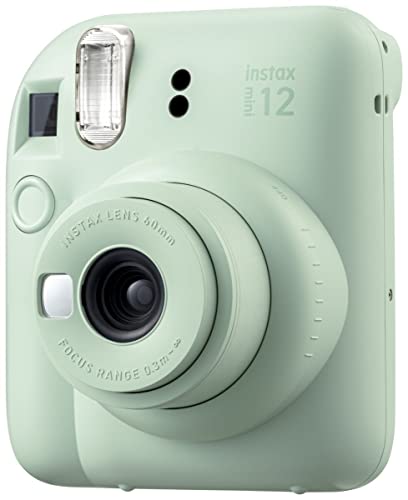 Instant Film Camera Pastel Blue with Twin Pack Instant Film 20 Prints and Case O6965