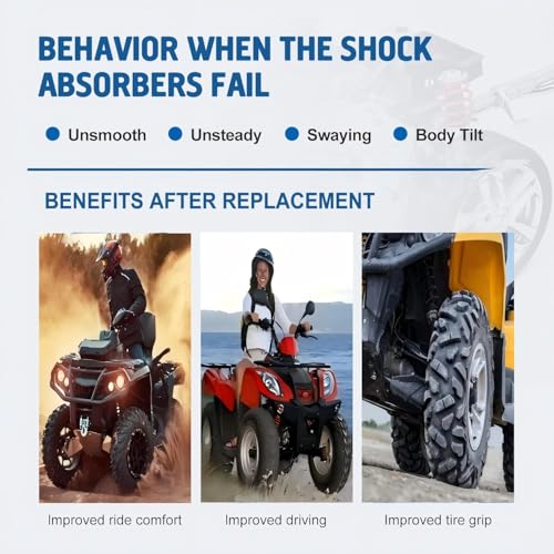 ATV Rear Shocks Absorber Monotube Shocks Set 2pcs T6280