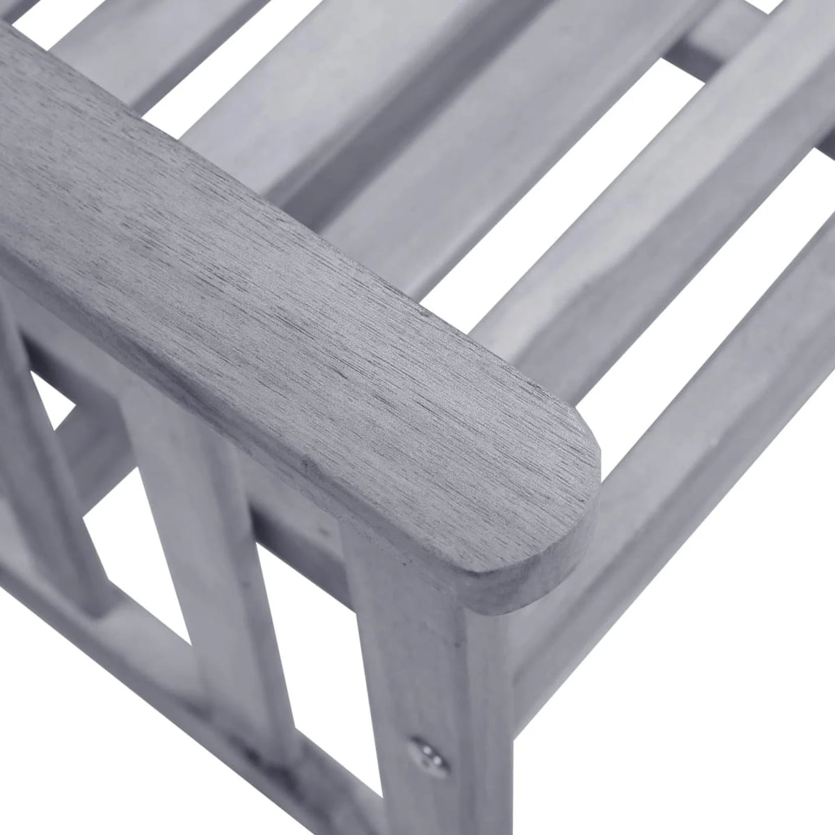 Gray Acacia Wood Bistro Set with Storage Shelf S532