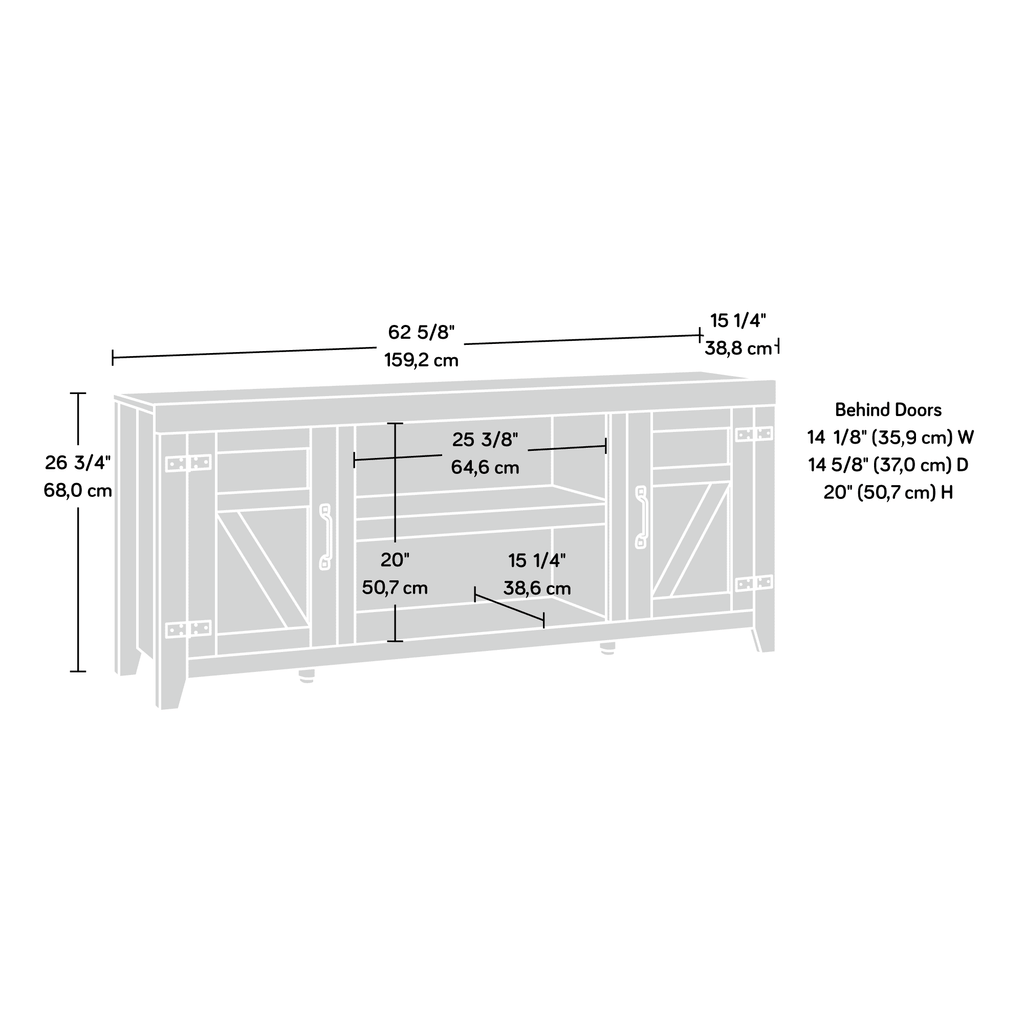 Farmhouse TV Stand for TVs up to 70" B717