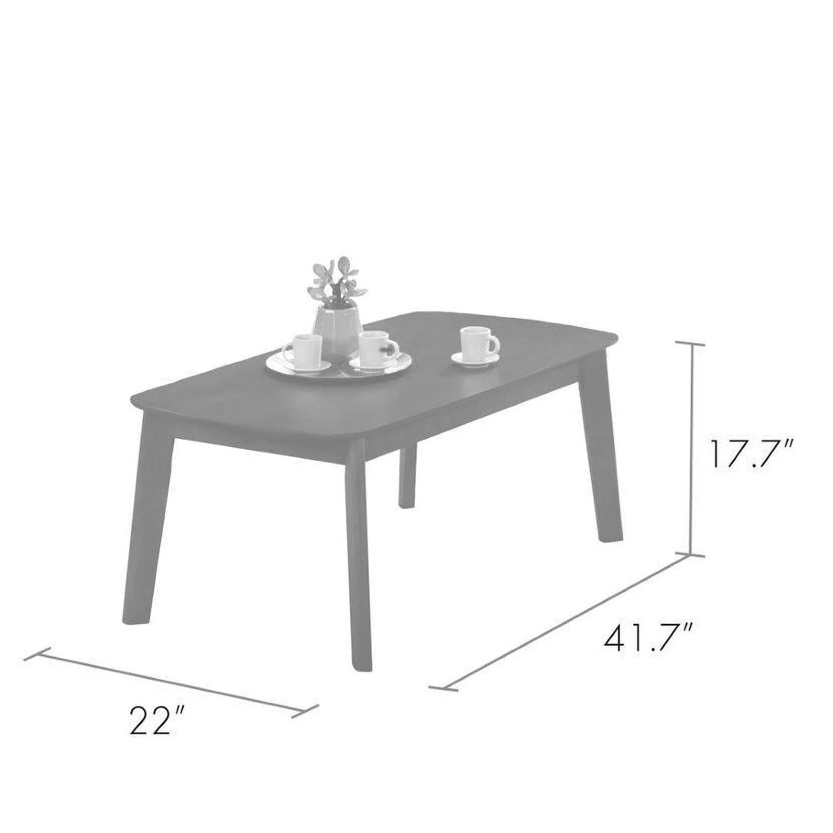Grey Mid Century Wood 4pc Living Room Set F597141