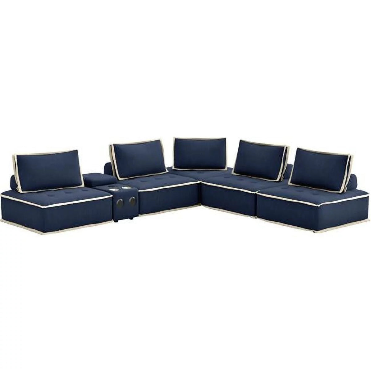 6 Pc Sectional Sofa with USB Storage M532