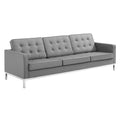 Gray Faux Leather Sofa S76443