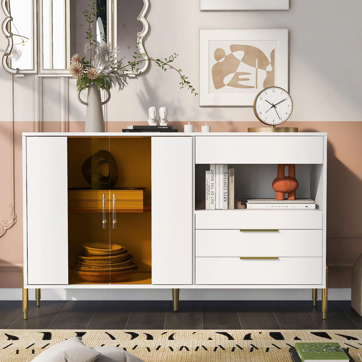 Storage Cabinets with Acrylic Doors and Adjustable Shelves E30043