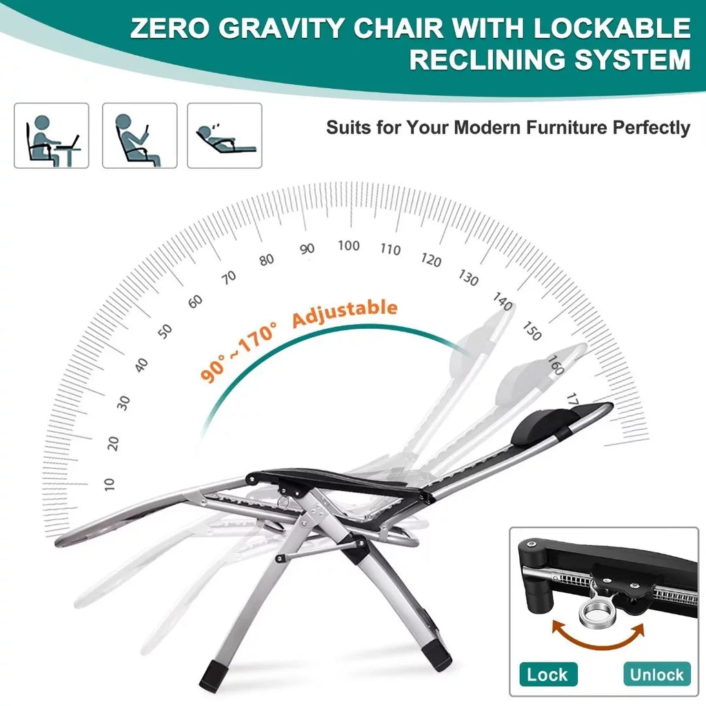 Zero Gravity Reclining Lounge Chair with Cushion & Tray X528