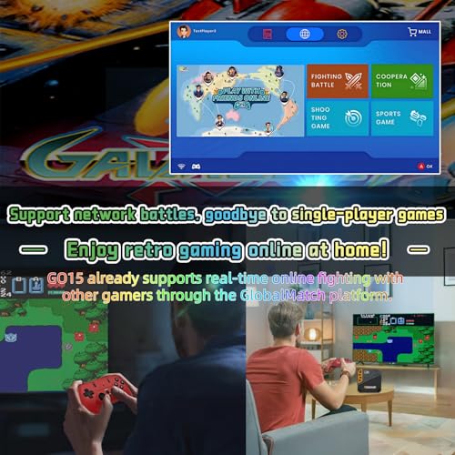 Retro Gaming Console with 2.4G Wireless Controllers C326