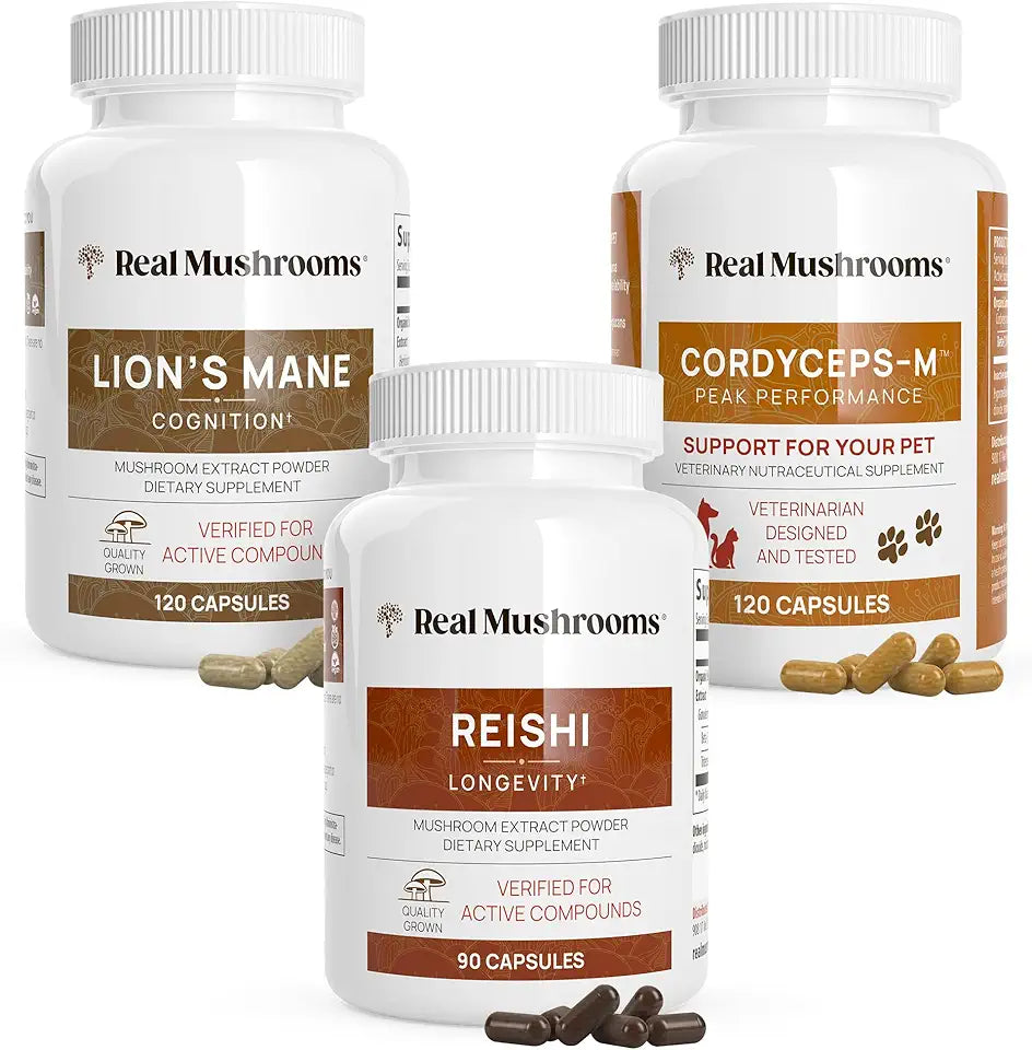 Lion's Mane 120 Capsules, Reishi 90 Capsules & Cordyceps 120 Capsules Z185807