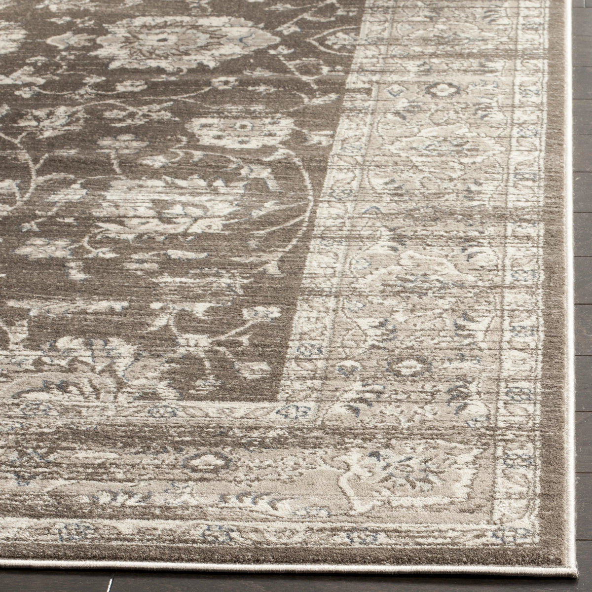 Brown Ivory Traditional Area Rug 5'1" x 7'7" D8121