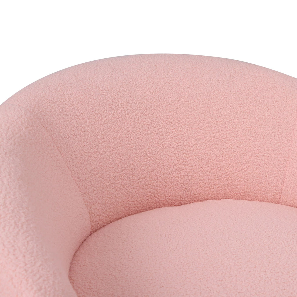 Grey Teddy Velvet Armchair with Ottoman F394162