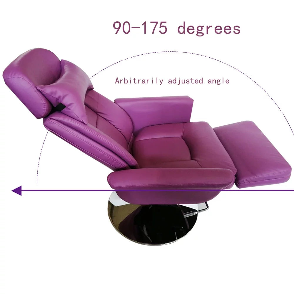 Purple 360 Degree Rotating Facial Bed Recliner Spa Table Salon Chair P6246