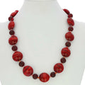 Ruby Red Murano Glass Necklace Q744470