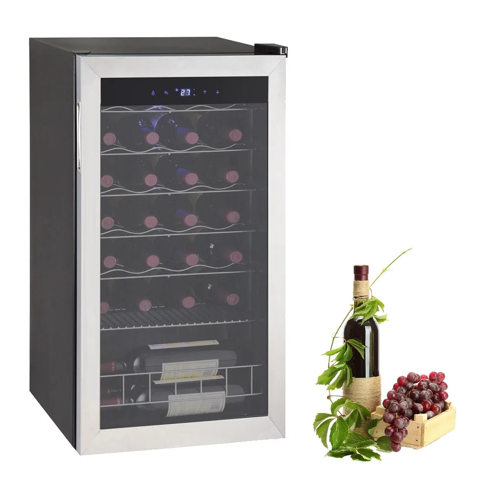 3.1 Cu ft 28 Bottles Compressor Stainless Steel Wine Cooler F714