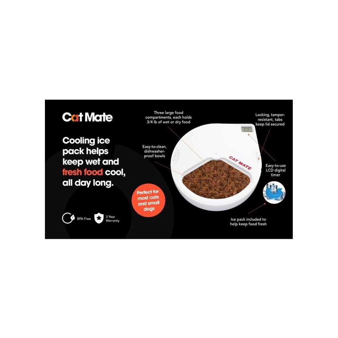Five-meal Automatic Pet Feeder with Stainless Steel Bowl Inserts and Ice Packs I23737