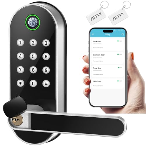 Fingerprint Smart Door Lock Silver E6596