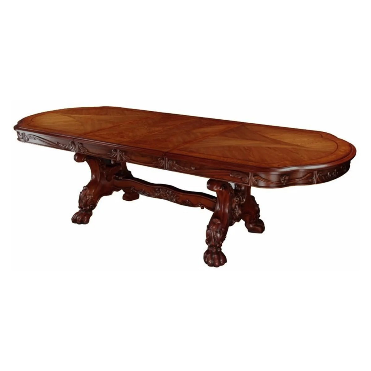 Brown Wooden Dining Table with Lion Claw Feet H99859