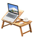 Bamboo Laptop Desk Table with Cooling Fan and Drawer M752
