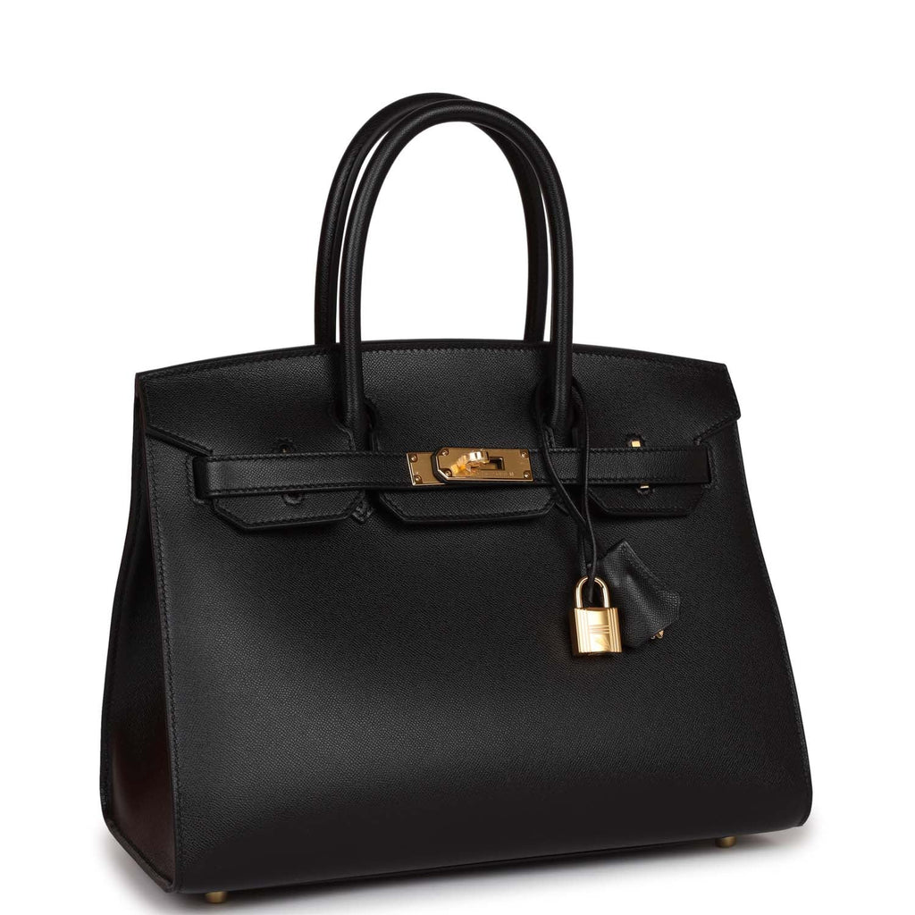 Black Leather Handbag U1006