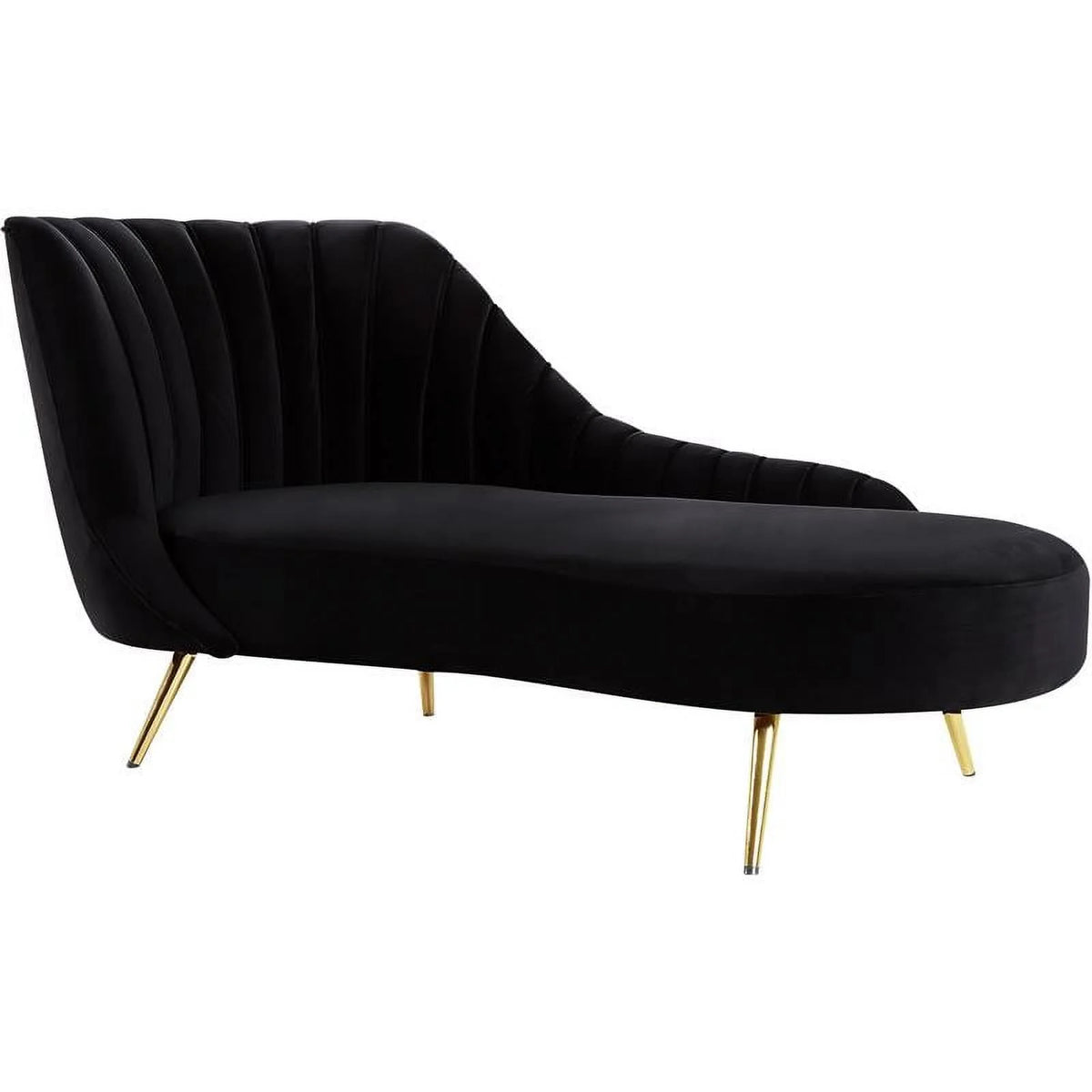 3-Piece Velvet Accent Chair Chaise & Loveseat D344742