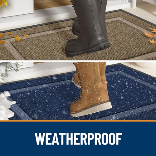 Black Waterproof Natural Rubber Doormat P55717