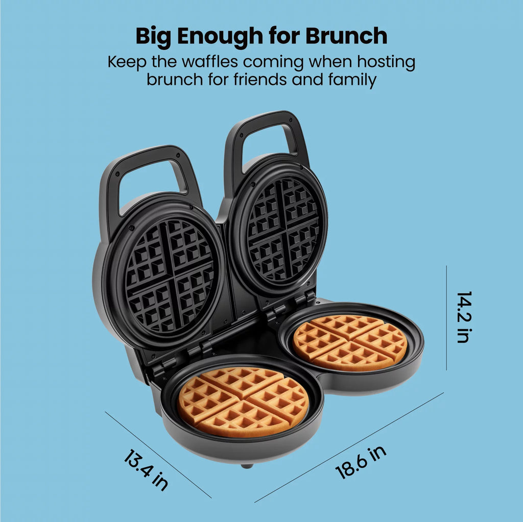 Double Waffle Maker Non Stick Stainless Steel Q58561